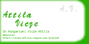 attila vicze business card